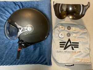 【ジャンク品】ALPHA INDUSTRIES ALVH-1301 ヘルメット FREE 57〜60cm未満