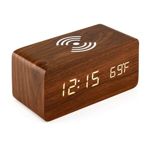 新品　送料無料 インテリアアイテム トレンド デザイン 置き時計 ダークブラウン
