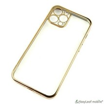 iPhone11 ケース シンプル クリア メッキケース カバーケース シリコンケース ソフトケース 薄型 TPU ゴールド_画像2