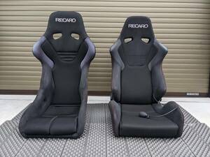 【1円～】RECARO RS-GとSR-6 ASM IS-11 同色2脚セット！正規品 販売店限定モデル 赤ステッチ 銀ロゴ セミバケ フルバケ TSG/RS-G/SP-G/RSG