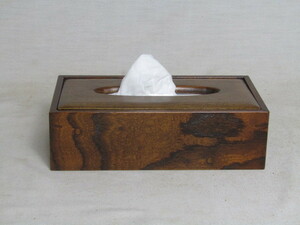  tissue case wooden, tissue case box, zelkova purity made,.. lacquer, handmade 