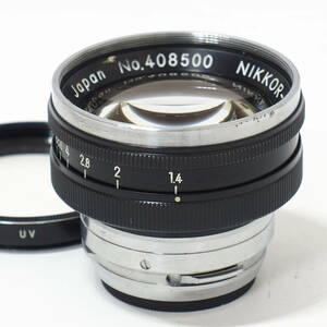 NIKKOR-S 5cm F1.4 BLACK for Nikon S Mount S2 S3 SP ニコン S マウント 大口径標準レンズ SUMMILUX 50mm に匹敵する表現力を備えて格安！