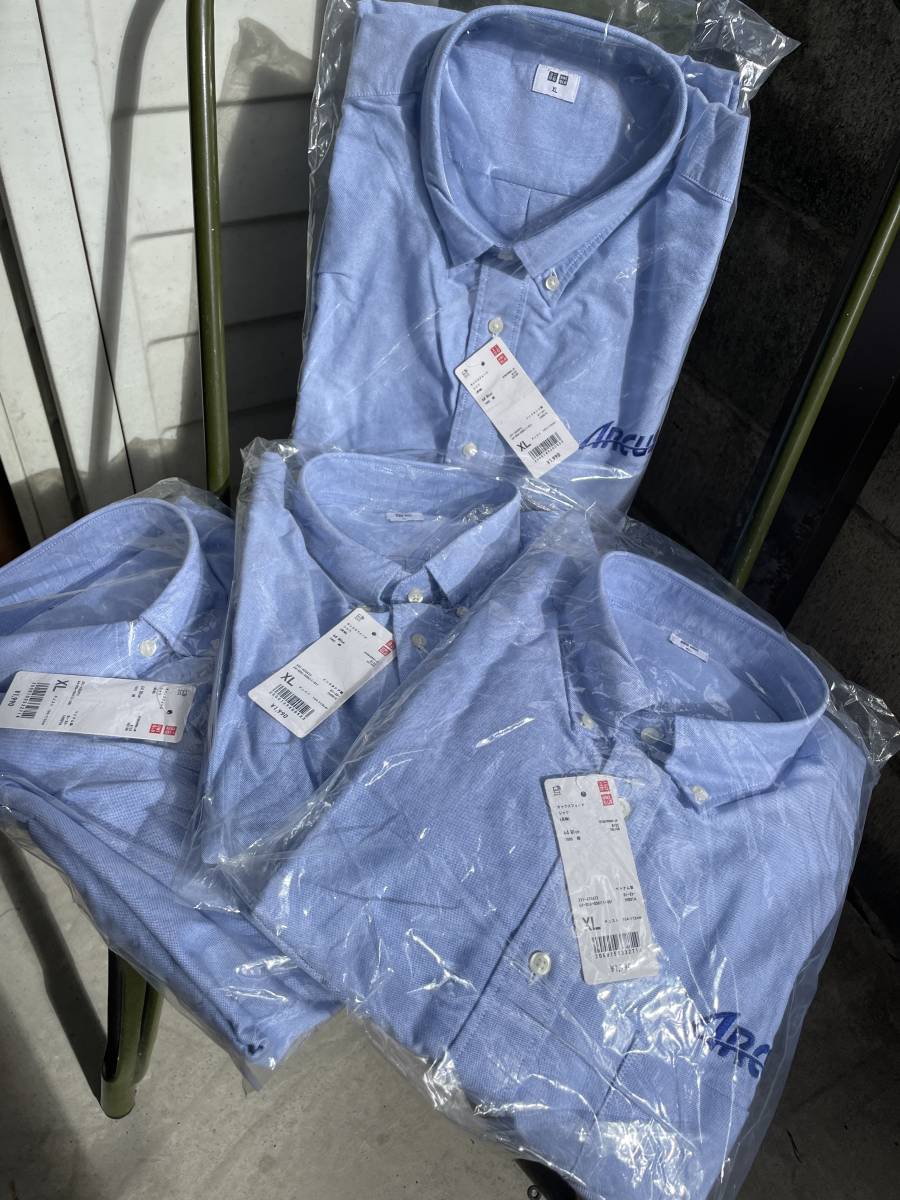 未使用４枚セットオックスフォードシャツ企業物綿100%ビジネスからプライベートま