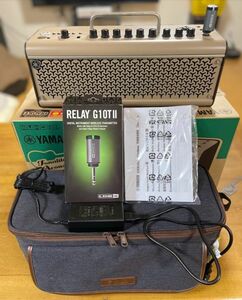 ヤマハ YAMAHA THR30ⅡA アコギアンプ 弾き語りには絶対コレ G10TII(BLUETOOTH送信機)＆ケース付 得得【使用時間７日位 超美品】