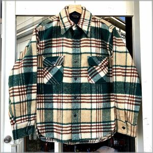 ★JC Penney　JCペニー　状態良好　70s　ビンテージ　CPO シャツ　size M　アメリカ買付★検 ペニーズ アメリカ 古着 ネルシャツ ワーク