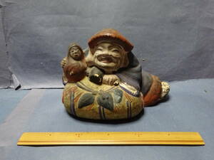 (4) rare article ...... large black sama? old earth doll large country sama Seven Deities of Good Luck inspection :. see doll . earth toy . after large . doll . good doll Tsuruoka doll sake rice field doll 