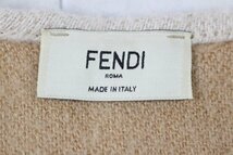 22AW フェンディ FENDI ズッカ柄 ファー カシミヤ ポンチョ ベージュ FS7900 [M] レディース マフラー ケープ ストール　B111_画像6