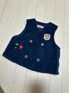 【美品】MIKIHOUSE ミキハウス　フリースベスト　70-80