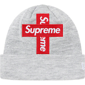 Supreme Cross Box Logo beanie シュプリーム クロス grey