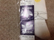 ★未使用★デサント製 アディダス スポーツハイソックス 靴下 ひも 23cm〜25cm 90s ヴィンテージ ビンテージ adidas_画像3