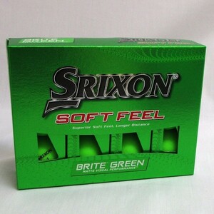 SRIXON 2023年 SOFT FEEL グリーン 1箱 12球 1ダース ボール スリクソン ソフト フィール カラーボール マットカラー 2ピース BRITE GREEN