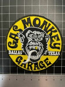 アイロンワッペン★ガスモンキー★黄色★GAS MONKEY GARAGE