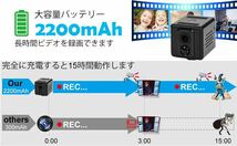 WIFIカメラ 4K 小型カメラ 充電式 防犯カメラ 動体検知 長時間録画 録音 リチウム電池内蔵 広角 WIFIカメラ 128GB対応 ペットカメラ_画像2