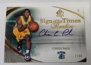 upper deck sign of the times rookie chris paul /100 クリス ポール サイン 100枚限定 送料無料