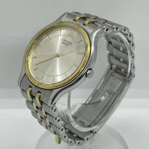 【K-1915】SEIKO セイコー CREDOR クレドール 9571-6020 18KTベゼル メンズ クォーツ 腕時計 ジャンク品