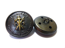 約18mm 6個入り ボタン ゴ－ルドxブラック色 家紋調 メタル 真鍮 金属 ボタン 手芸 ブレザ－ ジャケット ms206_画像3