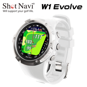 【特別価格】ShotNavi W1 Evolve 【ショットナビ】【エボルブ】【ゴルフ】【GPS】【距離測定器】【腕時計】【White】【GPS/測定器】