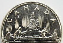 12 CANADA カナダ カヌー エリザベス2世 1ドル 銀貨 1963年 1枚 ELIZABETH Ⅱ 1DOLLAR 大型 シルバー コイン 銀貨幣 硬貨 貴重 希少 レア_画像4