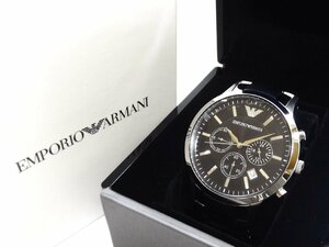  beautiful goods! EMPORIO ARMANI Emporio Armani men's chronograph wristwatch AR2434 ***P