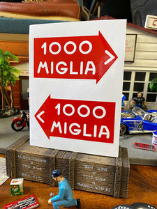 ミッレミリア　ロゴステッカー　2Pセット　1000 MIGLIA ■ アメリカン雑貨 アメリカ雑貨