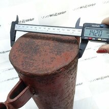 福岡■ くい打ち器 ツール 機 杭打ち機 支柱 ハンマー 打込器 打込み器 レトロ 9.7kg 中古 ■ 14-2_画像8