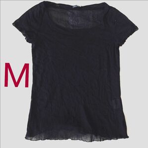 未使用　mb lucas cachette　シアーシャツ　シアーチュニック　半袖シャツ　シースルー　シースルーシャツ