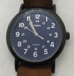 207-0102 TIMEX 腕時計 革ベルト ブラウン 電池切れ 動作未確認