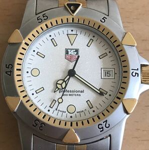 201-0120 TAG HEUER タグホイヤー メンズ腕時計　金属ベルト　クオーツ　プロフェッショナル 200m 955.706G 電池切れ 動作未確認