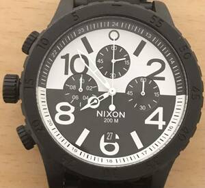 179-0710 NIXON ニクソン　メンズ腕時計　金属ベルト　クオーツ　クロノグラフ 黒　ブラック　THE 48-20 CHRONO 電池切れ 動作未確認