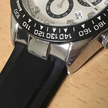 178-0002 OLEVS メンズ腕時計　ラバーベルト　クオーツ　クロノグラフ　黒　ブラック　2875G 電池切れ 動作未確認_画像5