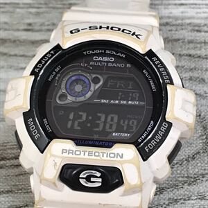 190-0352 CASIO カシオ G-SHOCK GW-8900A メンズ腕時計 ホワイト ラバーベルト タフソーラー 電波ソーラー 稼働品