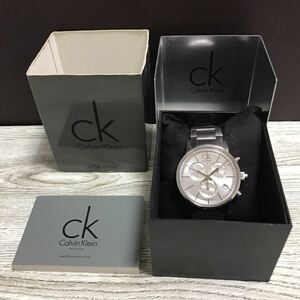 199-0340 Calvin Klein カルバンクライン K76 271 メンズ腕時計 クロノグラフ 金属ベルト 電池切れ 動作未確認