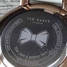 m119-0306 TED BAKER テッドベーカー レディース腕時計 TEC0025003 レザーベルト 電池切れ 動作未確認_画像9