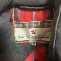 ザスコッチハウス THE SCOTCH HOUSE ダウンジャケット ジップアップフーディー アウター チェック ブラック サイズ160A メンズS-M相当 ＊22_画像2