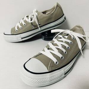 【新品同様】CONVERSE CANVAS ALL STAR COLORS OX コンバース オールスター スニーカー 1CL129 24.5cm ベージュ　＊10