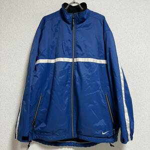 90s 00s NIKE ナイキ　ナイロンジャケット ウインドブレーカー ヴィンテージ　ブルー　サイズL＊53