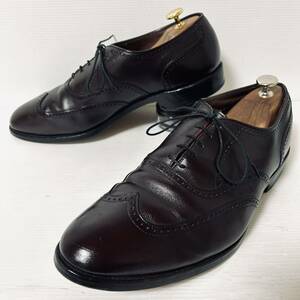 【90s/Vintage/USA製】Allen Edmonds Marlow アレン エドモンズ　ウイングチップ ビジネスシューズ 101/2EEE 28.5-29cm 濃茶　＊U