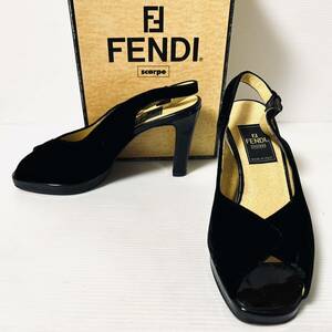 【BOX付】FENDI フェンディ　オープントゥパンプス　サンダル　35 22cm ＊DA