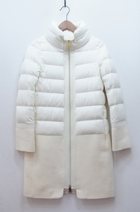  hell noHERNO unusual material high‐necked combination down coat lady's *38 PI0684D white kz4624209288