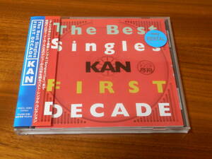 KAN CD「The Best Singles FIRST DECADE」ベスト シングルス レンタル落ち 愛は勝つ テレビの中に まゆみ songwriter プロポーズ 帯あり
