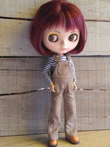 帆布オーバーオール１２１　ネオブライス　リカちゃん　オビツ　ピュアニーモ　ハンドメイド　アウトフィット　Blythe outfit 