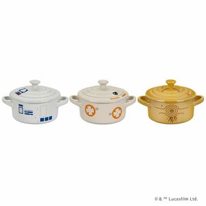 【LE CREUSET】　スターウォーズ　150個限定　ミニココット セット　R2-D2 C-3PO BB-8 新品　【STAR WARS】