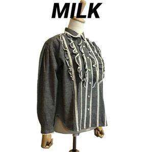 MILK ピコレースフリル ブラウス