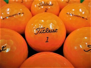 ★良質美品★タイトリスト ベロシティ Titleist『VELOCITY』2022年/2020年モデル オレンジ 30個 ロストボール★