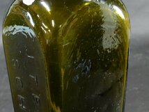 オランダ オリーブグリーン ジンボトル ケルデル瓶 ガラス瓶 角瓶 J.T.BEUKERS SCHIEDAM アンティーク ヴィンテージ OK4762_画像5