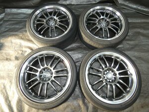 ★ GDB インプレッサ レイズ ボルクレーシング RE30 シルバー ホイール 18×8.0J＋44 [28NL8]