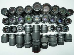 ★ミノルタ 純正AFレンズなど★AF MACRO/AF APO TELE ZOOM/COSINA/Tokina/TAMRON/SIGMA/ 等 計:35点まとめ【ジャンク品】29346