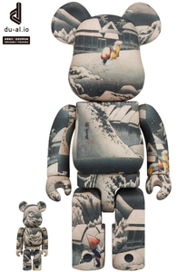 新品 東京国立博物館 BE@RBRICK 歌川広重「東海道五十三次」蒲原 100％ & 400％ MEDICOM TOY ベアブリック kaws カウズ BASQUIAT