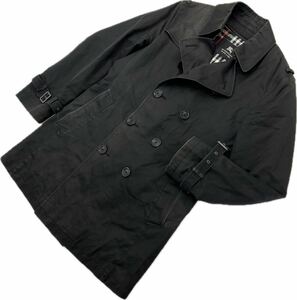 BURBERRY BLACK LABEL ☆ ライナー付 トレンチコート フェード ブラック メンズ M 人気 定番 春 秋 バーバリー ブラック レーベル■S2899