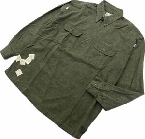 karl helmut * design half Zip shirt long sleeve green olive M holiday stylish adult casual Karl hell mPINK HOUSE#FF142